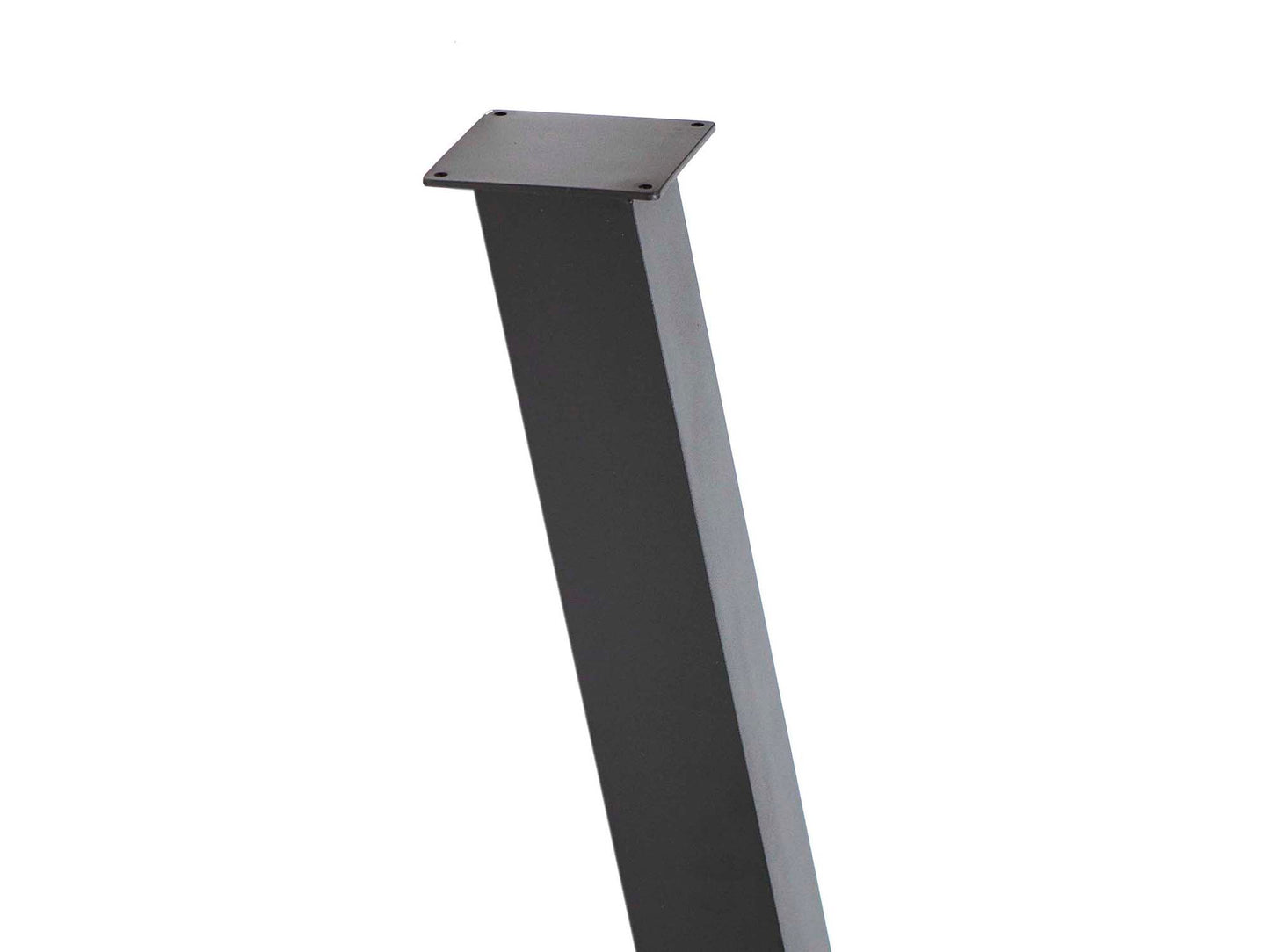 angled post for mailbox, in black aluminum metal